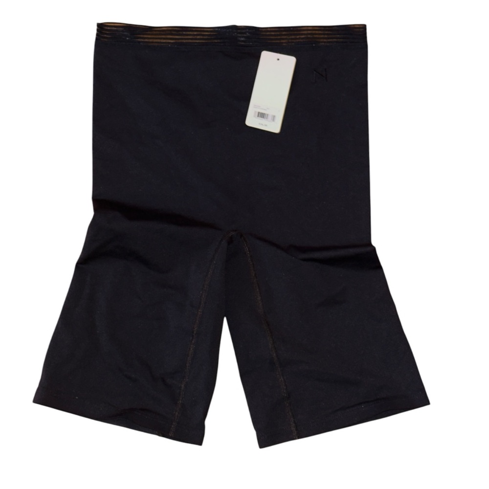 Nearly Nude Spandex High-Waisted Black Shorts with Stretchy Fabric NWT